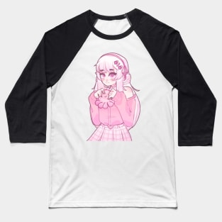 Cute anime girl holding a squid plushies <3 Baseball T-Shirt